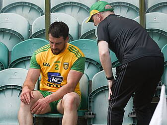 Donegal's Paddy McGrath facing...